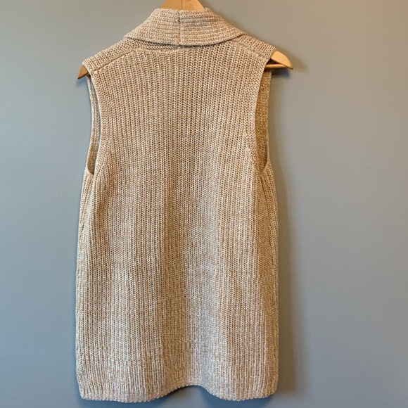 GAP Knit Open Front Cotton Sleeveless Sweater Vest - Picture 5 of 9